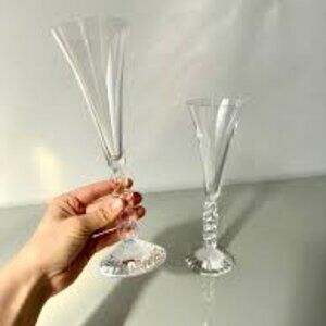 Cristal d'Arques 2000 Millennium Crystal Champagne Flutes
